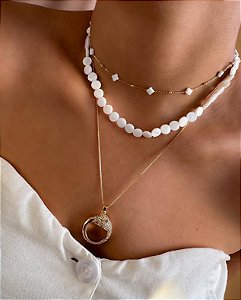 Cordão Pantera Dourado Cravejado