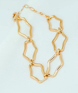 Pulseira elos Ovais Irregulares