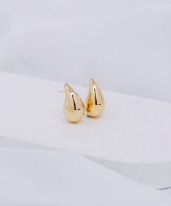 Brinco Gota Dourada grande