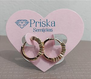 Argola Pequena Pedrinhas Coloridas