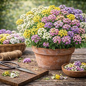 Alyssum Sortido - Flor De Mel: 20 Sementes