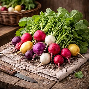 Rabanete Colorido (Arco-íris): 50 Sementes