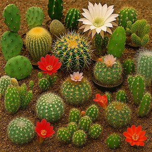 Cactos Sortidos - 20 Sementes - Cactus Mix