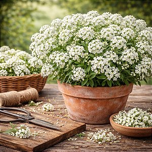 Alyssum Branco - Lobularia maritima: 20 Sementes