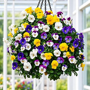 Amor Perfeito Mini Scotch Sortido - Viola cornuta: 15 Sementes