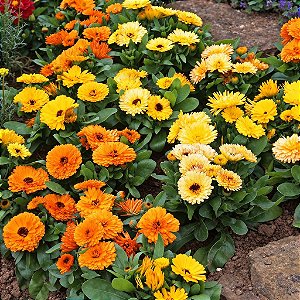 Calêndula Sortida Dobrada - Calendula officinalis: 15 Sementes