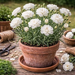 Cravo Branco - Dianthus caryophyllus - 15 Sementes