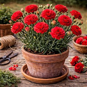 Cravo Vermelho - Dianthus caryophyllus - 15 Sementes