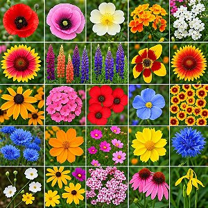 Mix de Flores Sortidas: 300+ Sementes