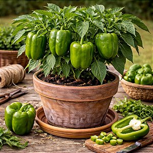Pimentão Verde: 50 Sementes