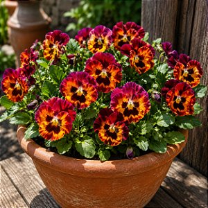 Amor Perfeito Vinho Dinamite - Viola tricolor: 15 Sementes