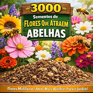 Flores Sortidas Que Atraem Abelhas: 3000+ Sementes