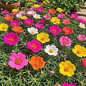 Onze Horas Singela Sortida - Portulaca grandiflora - 100 Sementes