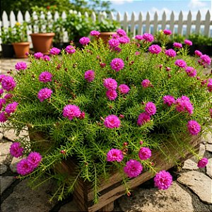 Onze Horas Rosa - Portulaca grandiflora - 100 Sementes