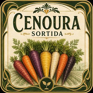 Mix de Cenoura Arco-íris (Coloridas) - 100 Sementes