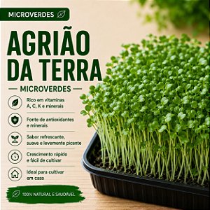 Microverdes Agrião da Terra: 500 Sementes