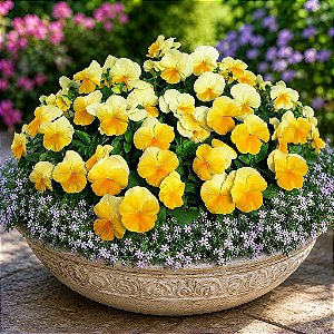 Amor Perfeito Amarelo Ultimate Beacon - Viola tricolor: 15 Sementes