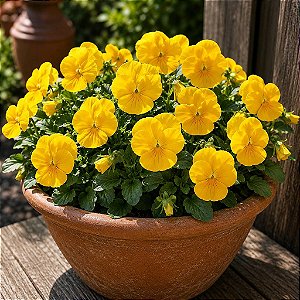 Amor Perfeito Dourado Crow - Viola tricolor: 15 Sementes
