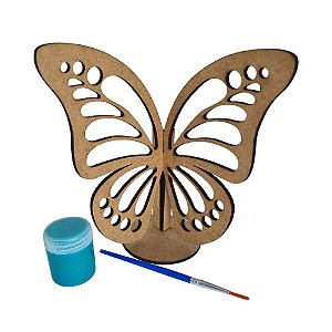 AL342 - Lembrancinha Borboleta mdf com Tinta e Pincel e TAG personalizada