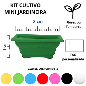 AL027 - Lembrancinha Eco com Mini Jardineira Colorida - Natal