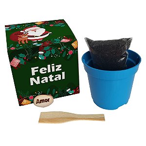AL070 - Lembrancinha Eco Cubo com Semente Personalizada - Natal