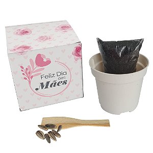 AL017 - Lembrancinha Eco Cubo Personalizado com Sementes - Dia das Mães