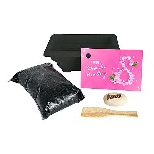 AL158 - Lembrancinha com Mini Jardineira e Semente Personalizada - Tema Dia da Mulher