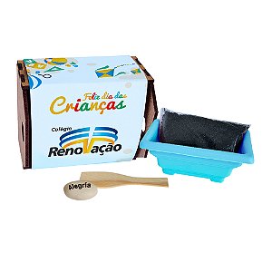 AL139 - Lembrancinha para Plantar Caixote 3 mm com Semente Personalizada - Dia das Crianças