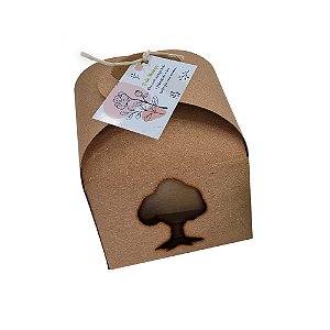 AL201 - Lembrancinha Cultivo Kraft Grande com Flores e Temperos - Dia da Mulher 2