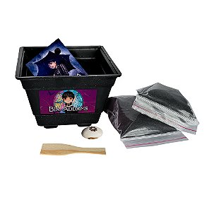 AL013 - Lembrancinha Vaso Grande com Semente Personalizada - Tema Wandinha