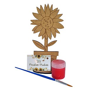 AL060 - Kit Pintura Girassol mdf com Tinta e Pincel
