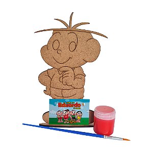 AL343 - Lembrancinha Pintura Turma da Mônica mdf com Tinta e Pincel - Cebolinha