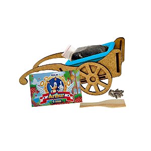 AL130 - Lembrancinha Carriola mdf com Sementes de Flores e Temperos - Sonic