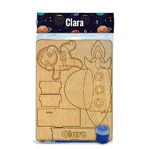 AL143 - Lembrancinha para Pintar Astronauta mdf com Tintas e Pincel