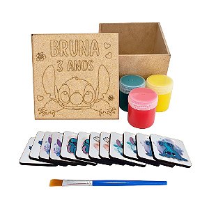 AL334 - Lembrancinha Jogo da Memória mdf com Peças Adesivadas - Stitch