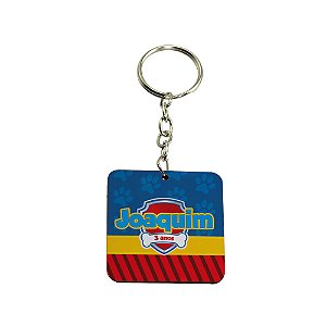 AL181 - LembrancinhA Chaveiro mdf Personalizado com dtf uv Colorido - Patrulha Canina