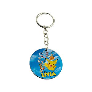 AL181 - LembrancinhA Chaveiro mdf Personalizado com dtf uv Colorido - Pokémon
