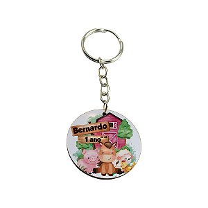 AL181 - LembrancinhA Chaveiro mdf Personalizado com dtf uv Colorido - Fazendinha