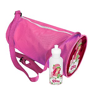 AL217 - Bolsa Esporte Personalizada com Squeeze - Tema Moranguinho
