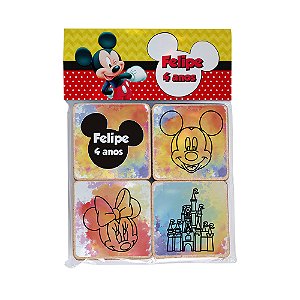 AL090 - Lembrancinha Kit Pintura Minnie com Tinta e Pincel - Turma do Mickey