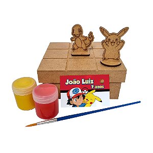 Al097 - Lembrancinha Jogo da Velha com Peças 3d - Tema Pokémon