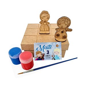 Al097 - Lembrancinha Jogo da Velha com Peças 3d - Tema Frozen