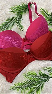 Sutiã meia taça detalhe em renda - Eagle Moda intima