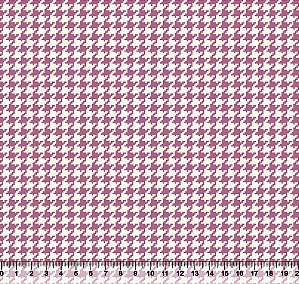 Tecido Tricoline Pied  Poule Rosa