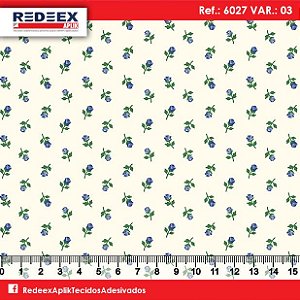 Tecido Adesivado Mini Rosa Azul V853-6027-03 -- 0,15 m x 1,00 m