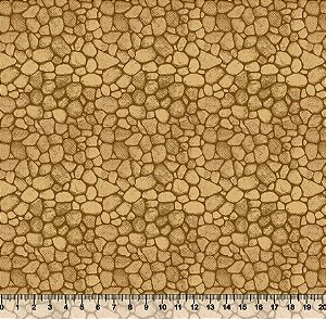 Tecido Tricoline Parede de Pedras Amareladas 3509-02