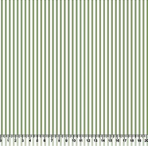 Tecido Tricoline Listrado Verde e Branco