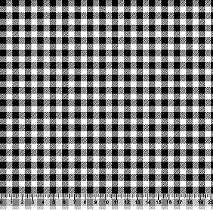 Tricoline Xadrez Preto e Branco - Marantex Tecidos