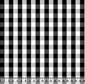 Tecido Tricoline Digital Maçãs - Fundo Xadrez Verde Limão - Preço de 50 cm  x 148 cm - ASA TECIDOS LTDA