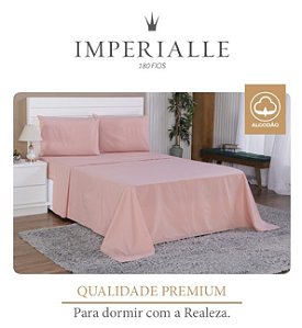 Jogo de Cama Casal 4 Peças Liso – 100% Algodão 180 Fios